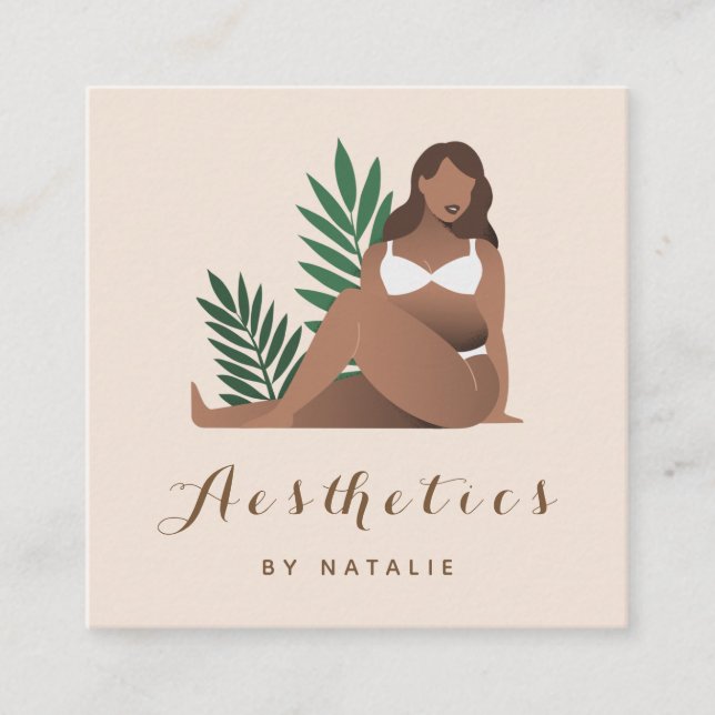 Självhäftande Kärlek-Aesthetics Social Media Fyrkantigt Visitkort (Framsida)