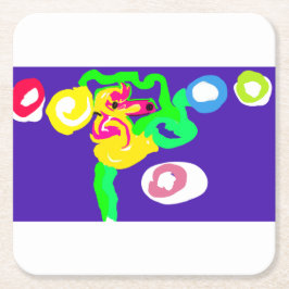 Självhäst konst kung  underlägg papper kvadrat