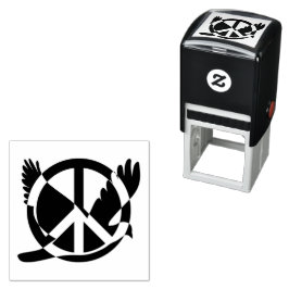 Självinkande optisk fredsduva i Frimärke Självfärgande Stämpel