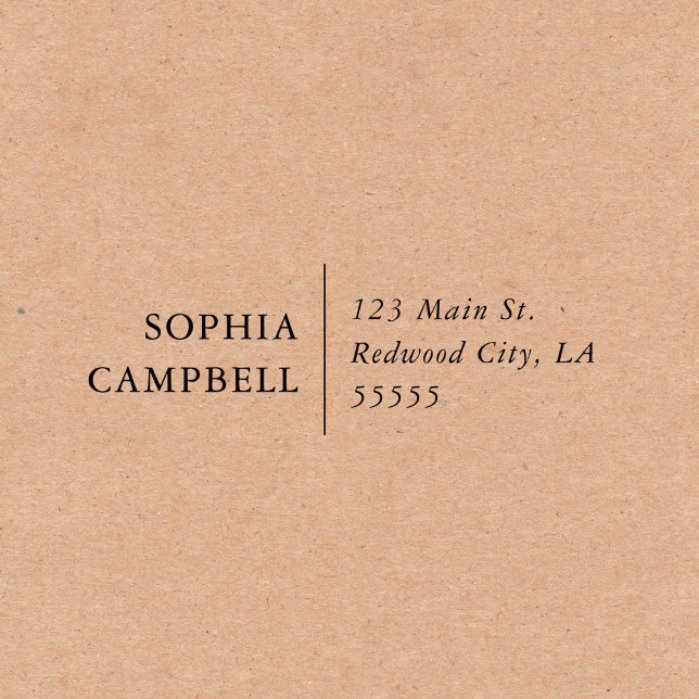 Självinläsning av elegant med minimal Returadress Självfärgande Stämpel (Skapare uppladdad)