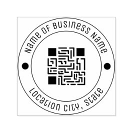 Självinläsning av QR-Anpassningsbar för teckensnit Självfärgande Stämpel