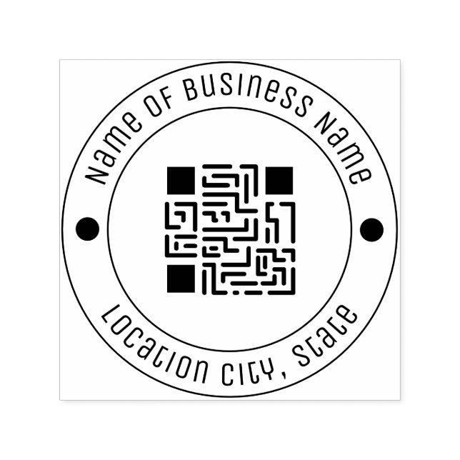 Självinläsning av QR-Anpassningsbar för teckensnit Självfärgande Stämpel (Design)