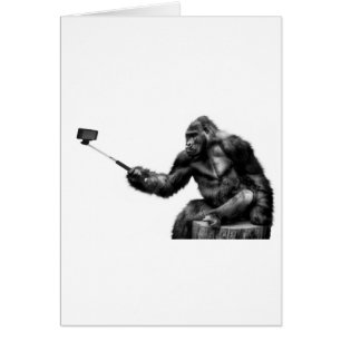 självisk pinne hälsningskort