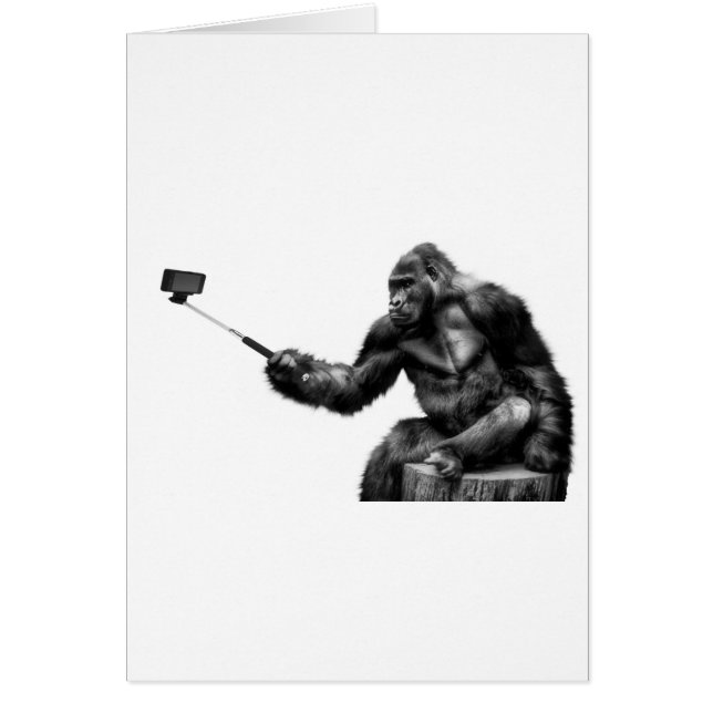 självisk pinne hälsningskort (Framsidan)