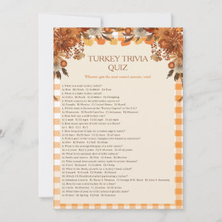 Självkännedom om kalkon på Thanksgiving-fest spel Inbjudningar