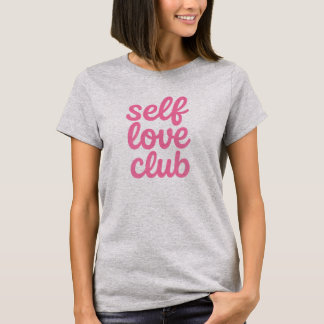 Självkärleksklubb Rosa Retro Skript Kvinnor t-shir T Shirt