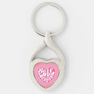 Självkärleksklubb Twisted Heart Silverfärgad Nyckelring