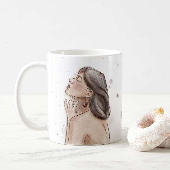 Självkärleksmugg | Vit & Splash Kaffemugg (Med munk)