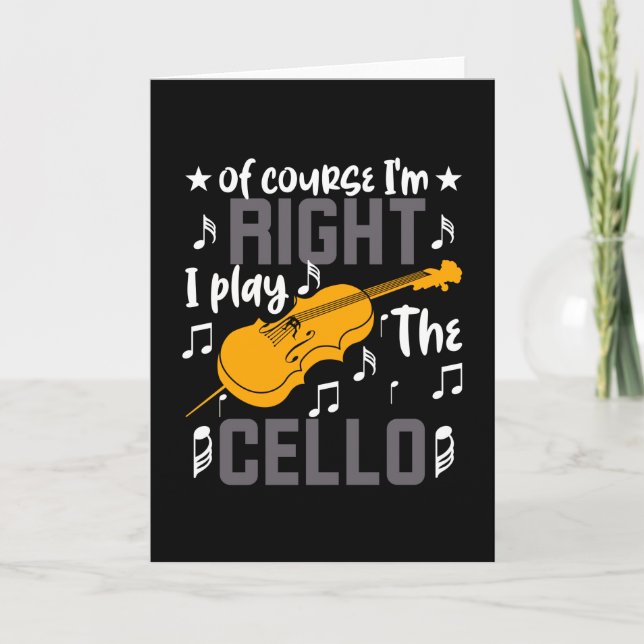 Självklart är jag Höger att spela Cello. Kort (Framsida)