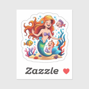 Självklart Mermaid Vänner Personligt Kul set Klis Klistermärken