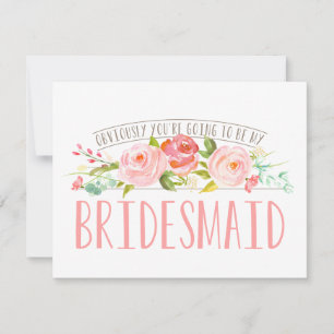 Självklart min kollega Bridesmaid Ro Garden Inbjudningar