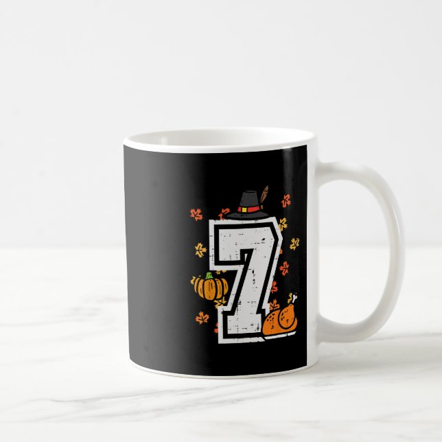 Självklart nummer 7 Thanksgiving 6 7 Matchande 67  Kaffemugg (Höger)