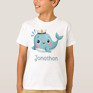Självklart söta blå val barn anpassad t shirt
