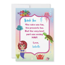 Självklart tackkort med havfrue-tema