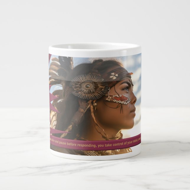 "Självkontroll är DIN superkraft" Jumbo Mugg (Framsidan)