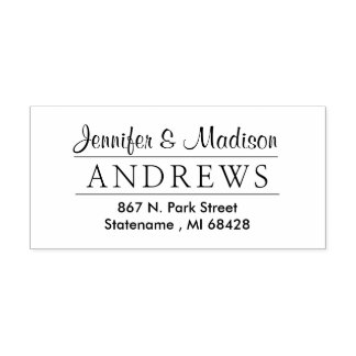 Självkontroll för Monogram-Returadress i klassy pa Självfärgande Stämpel