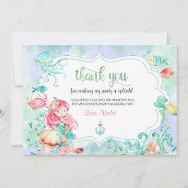 Självköpskort för havsfröken under havet tack kort
