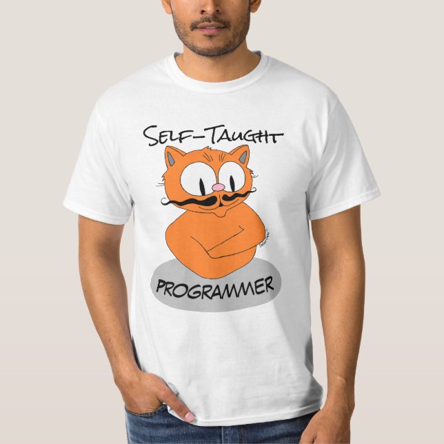 Självlärd programmerare Señor Gato™ T Shirt (Framsida)