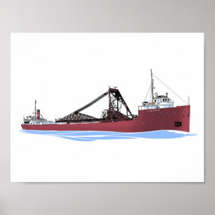 Självlossare för Freighter-Sierra i Underbar Sjöar Poster