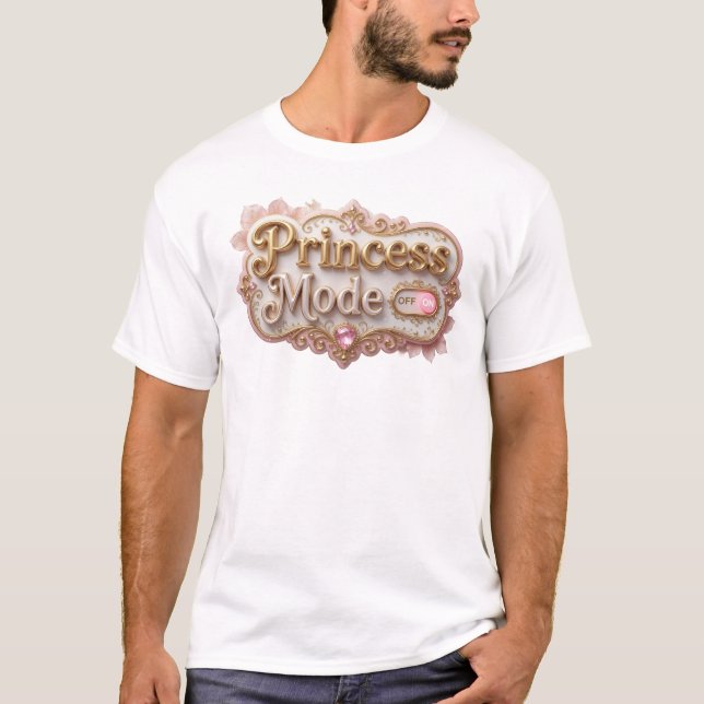Självlysande PRINSESSMODE Visuell Design T Shirt (Framsida)