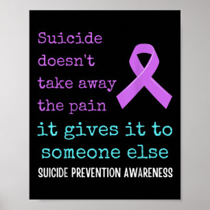 Självmord Ge smärtan mot någon annan. Suicide Poster