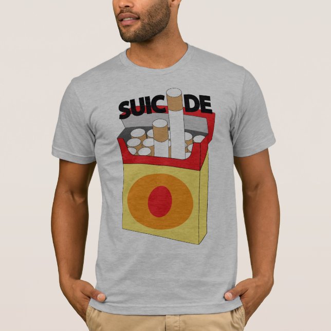 "Självmord" som Anti-Röker skjortan T Shirt (Framsida)