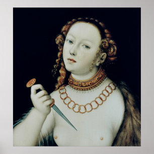 Självmordet av Lucretia, 1538 Poster