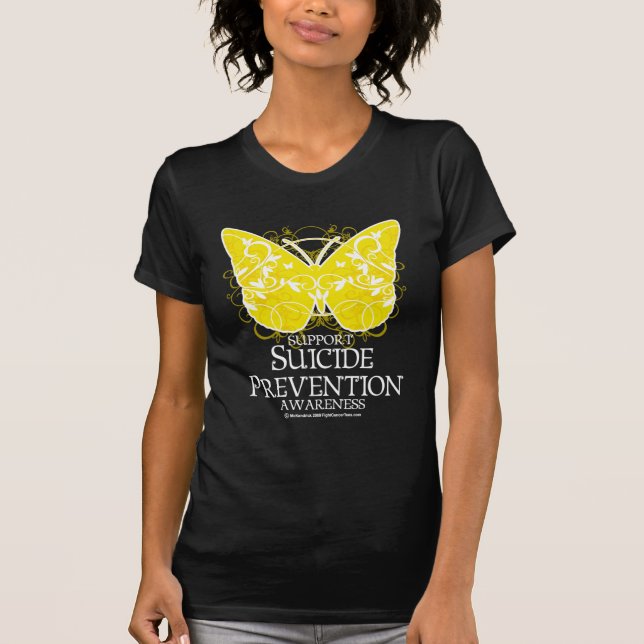 Självmordförhindrandefjäril T-shirt (Framsida)