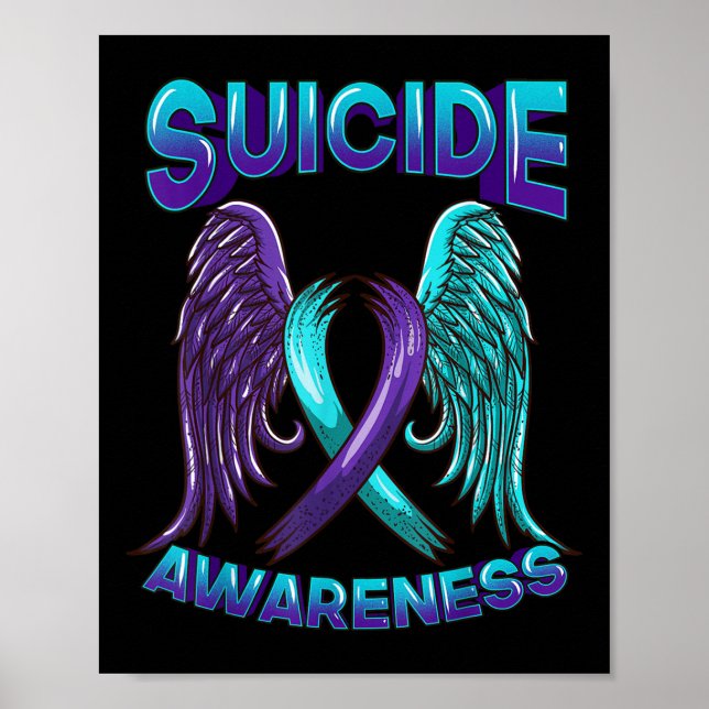Självmordsband med Vingar Suicide Surviv Poster (Framsidan)