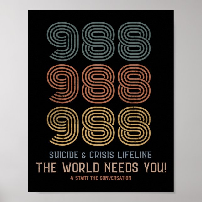 Självmordsförebyggande 2024 Världen behöver dig Poster (Framsidan)