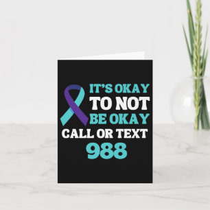 Självmordsförebyggande 988 Hotline Shirt 988 Suici Kort