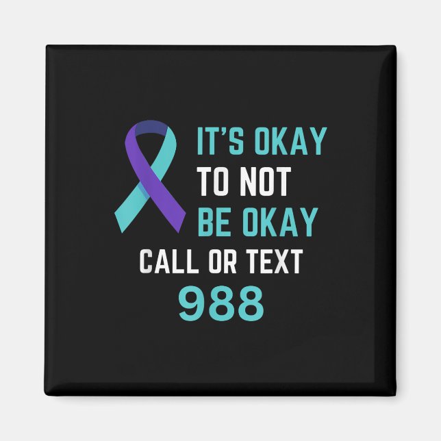 Självmordsförebyggande 988 Hotline Tröja 988 Själv Magnet (Framsidan)
