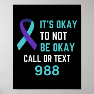Självmordsförebyggande 988 Hotline Tröja 988 Själv Poster