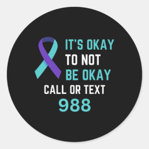 Självmordsförebyggande 988 Hotline Tröja 988 Själv Runt Klistermärke