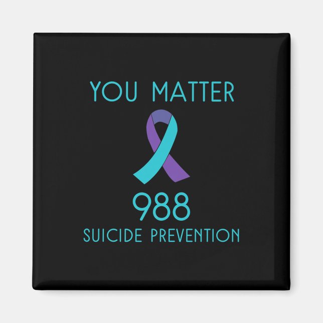 Självmordsförebyggande 988 Hotline Tröja Premium  Magnet (Framsidan)