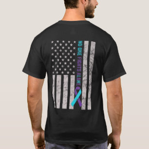 Självmordsförebyggande amerikansk Flagga Stresssjä T Shirt