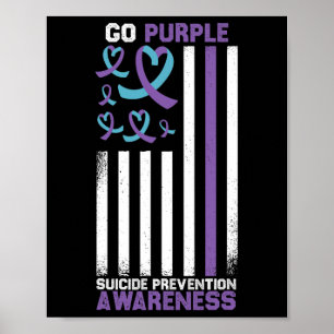 Självmordsförebyggande amerikansk Flagga Suicide A Poster