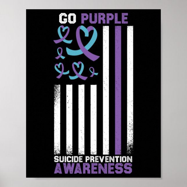 Självmordsförebyggande amerikansk Flagga Suicide A Poster (Framsidan)