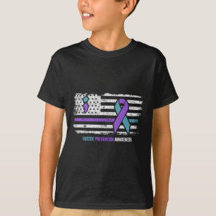Självmordsförebyggande amerikansk Flagga Suicide A T Shirt