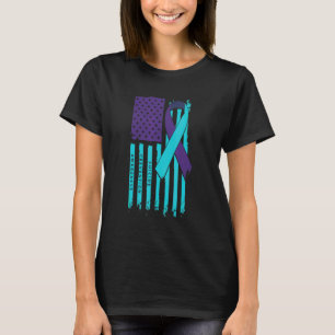 Självmordsförebyggande amerikansk flaggans förebyg t shirt