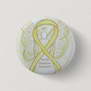 Självmordsförebyggande Angel Medvetenhet Ribbon Knapp