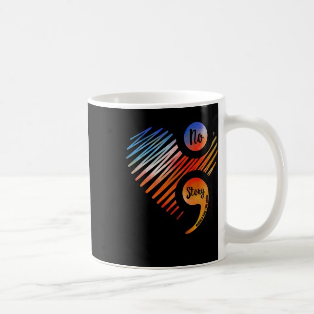 Självmordsförebyggande åtgärder ingen historia bör kaffemugg (Höger)