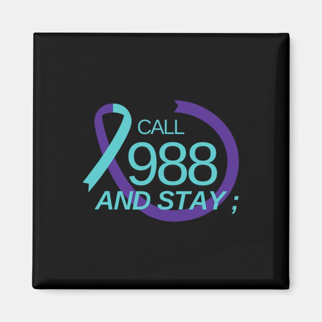 Självmordsförebyggande behandling 988 Självmordsfö Magnet (Framsidan)