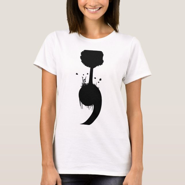 Självmordsförebyggande behandling i träd t shirt (Framsida)