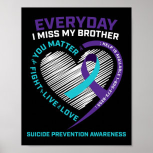 Självmordsförebyggande broder S Manar Kvinnor Själ Poster