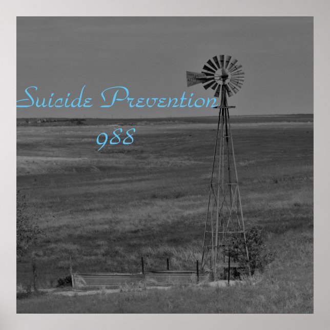 Självmordsförebyggande hotline Motiverande Poster (Framsidan)