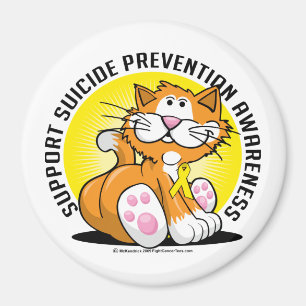Självmordsförebyggande katt magnet