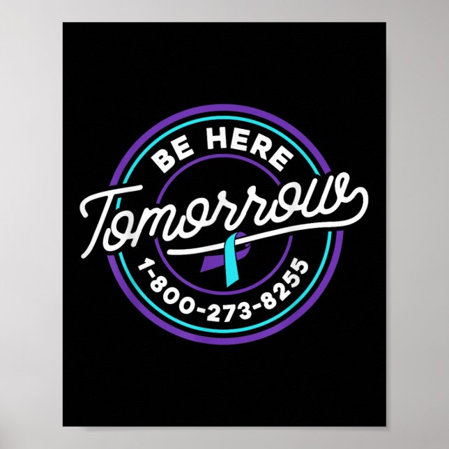 Självmordsförebyggande kommer att vara här imorgon poster (Framsidan)