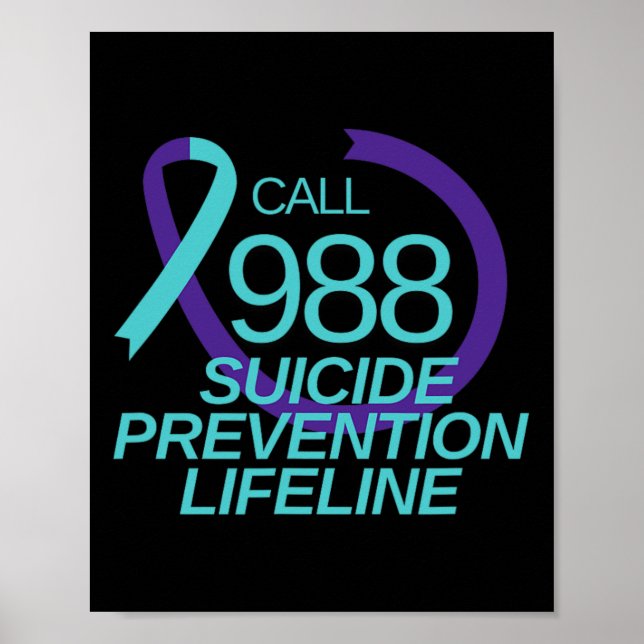 Självmordsförebyggande livlinesamtal 988 poster (Framsidan)