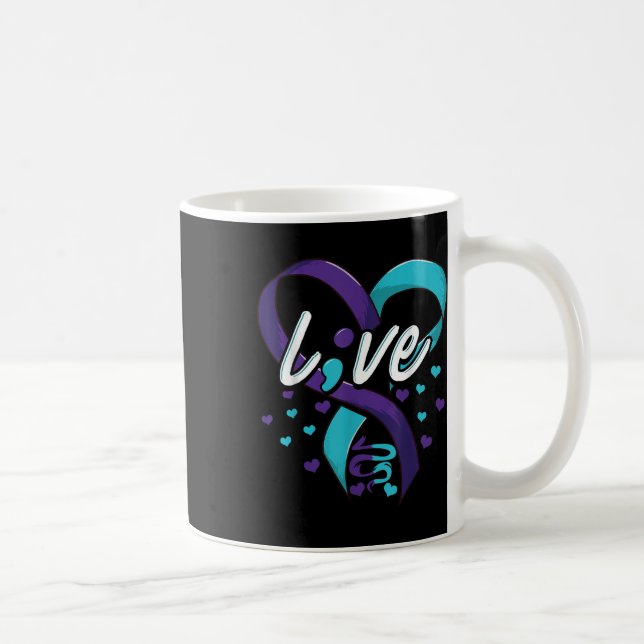 Självmordsförebyggande medvetande Levande Kärlek S Kaffemugg (Höger)